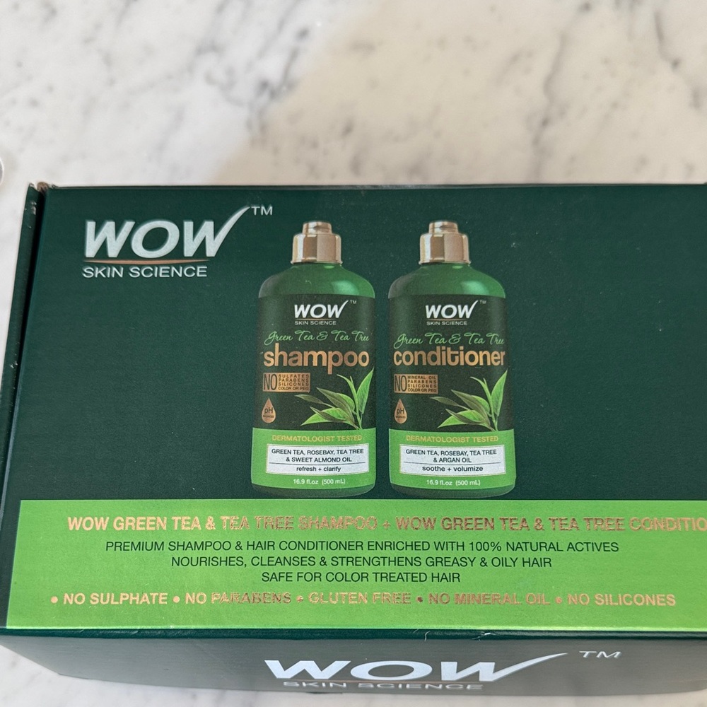 WOW Green Tea & Tea Tree Shampoo and Conditioner Set